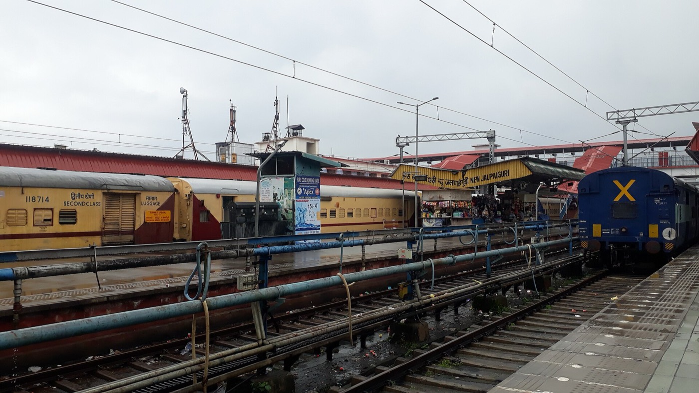 New Jalpaiguri (NJP) railway station platform, the nearest railhead to Pelling