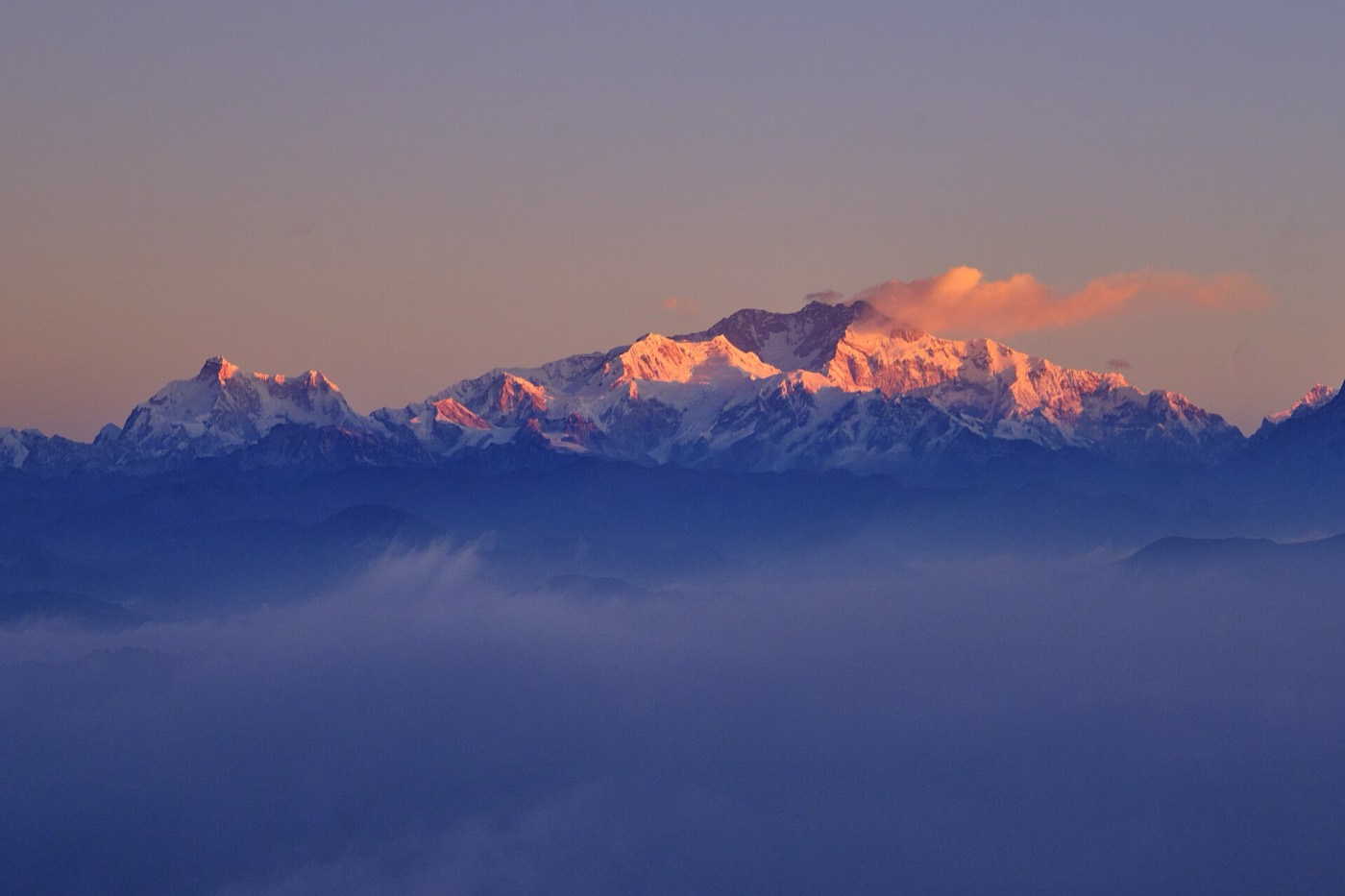 Ridge-top trekking trail in the Singalila range near the Sikkim-Darjeeling border