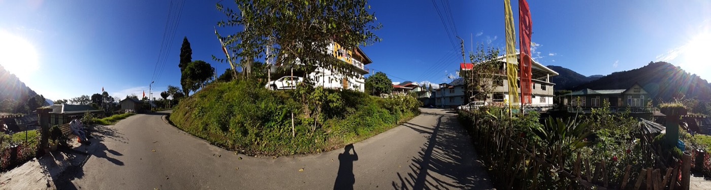 Panoramic view of Yuksom, West Sikkim, the former capital and gateway to Khangchendzonga National Park